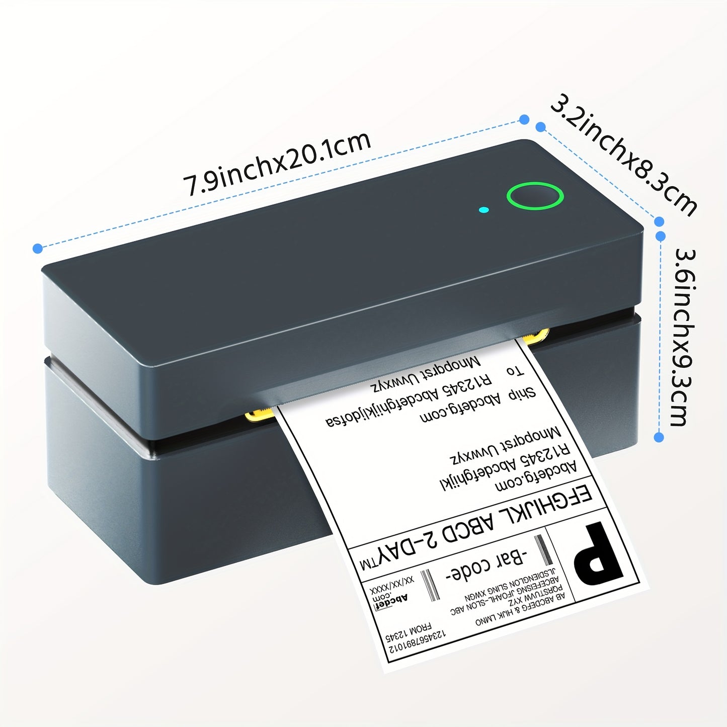 PL80EB Shipping Label Printer - Inkless&Portable 10.16x15.24 cm Thermal Label Printer For Small Business, Logistic And Home Use, Compatible With Mobile Phones And Computers(include 50 Sheets Paper)