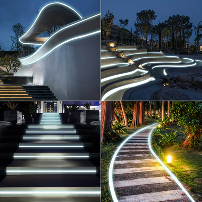 COB LED Strip Lights, 288leds/m Flexible Indoor Lighting Lamp, LED Ribbon Adhesive High Brightness, White Or Warm White for Kitchen, Garden, Home Room Decoration, IP65 with UK Power Plug And Switch