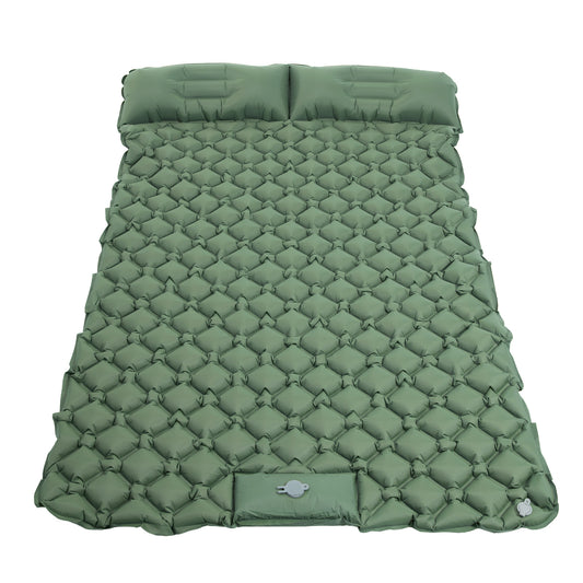Camping Double Sleeping Pad - Ultra-Light Camping inflatable sleeping pad with Foot Pump, Compact Inflatable Portable Mat for Backpacking, Hiking, Car Travel, Beach, And Tent