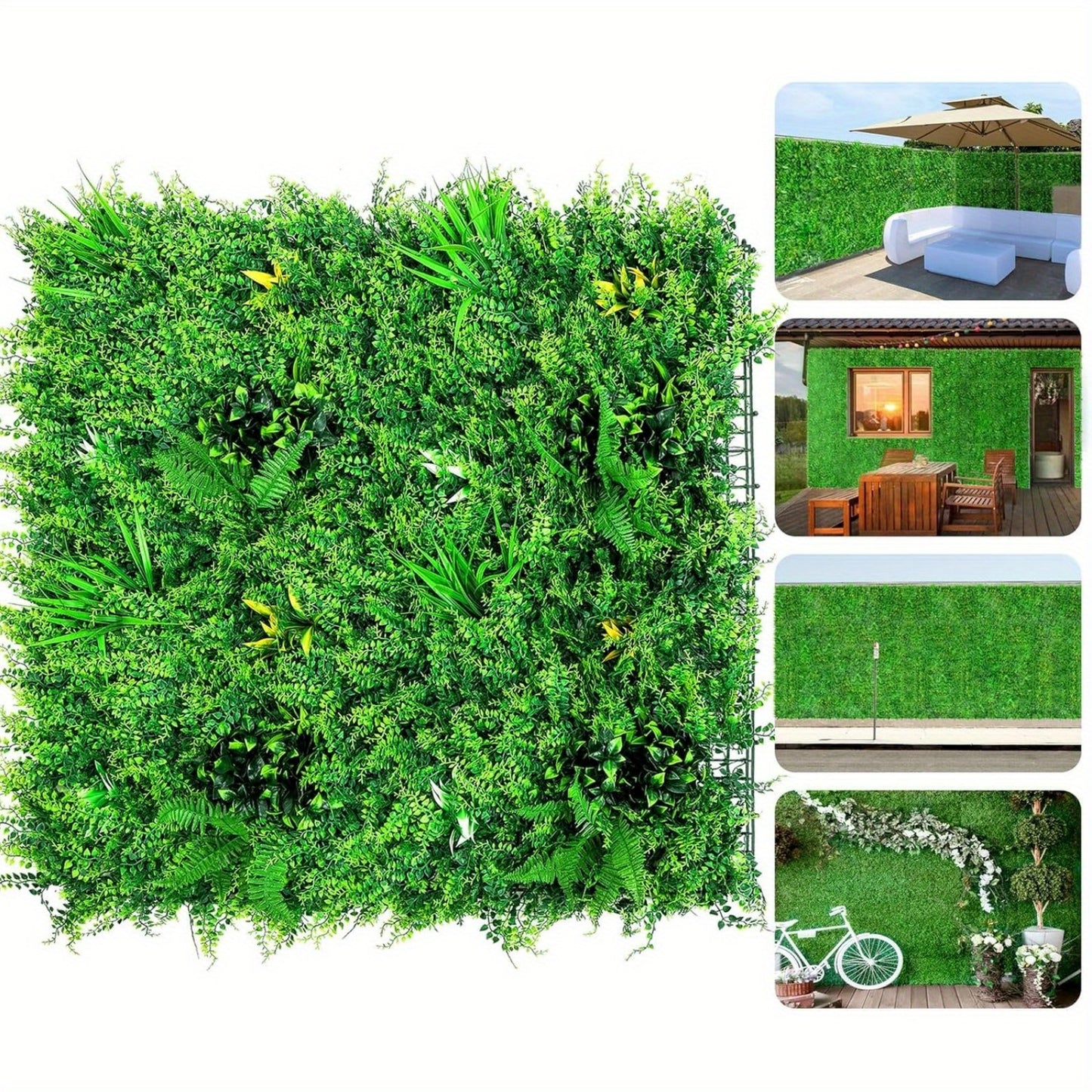 Artificial Green Living Wall Hedge Plant Panel In / Outdoor UV Stable 100x100cm