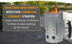 BBQ & Grill Accessorie with Ceramic, Charcoal Chimney Starter Galvanized Steel - product gallery image 9