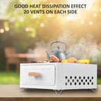 BBQ Grill with Foldable, Wood, Folding Tabletop Charcoal Portable Enamel - product gallery image 13