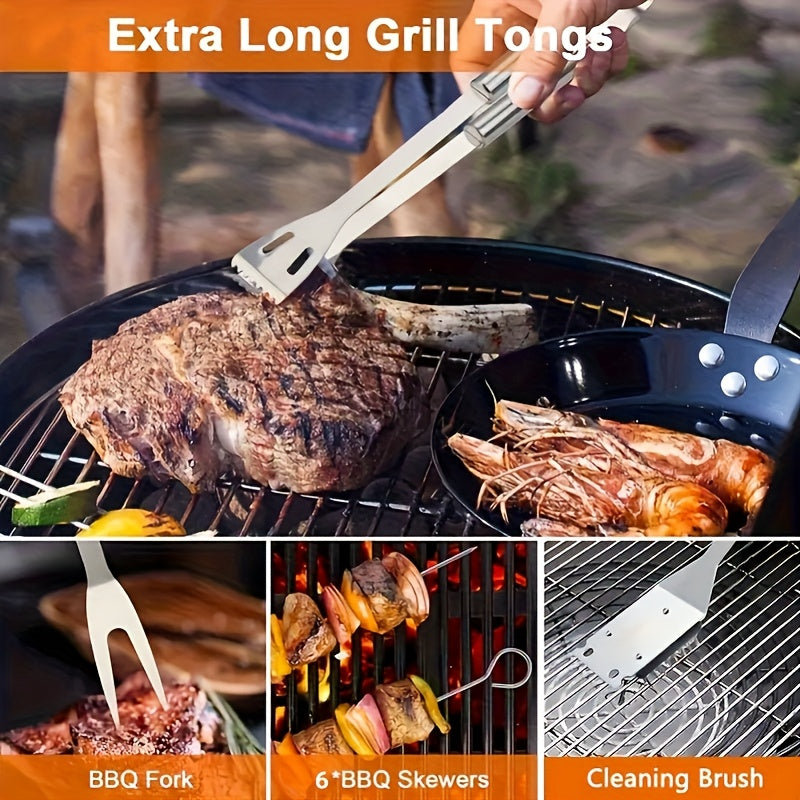 BBQ Tools & Grill Accessorie with Stainless Steel, 13pcs-with Portable Bag - product gallery image 2