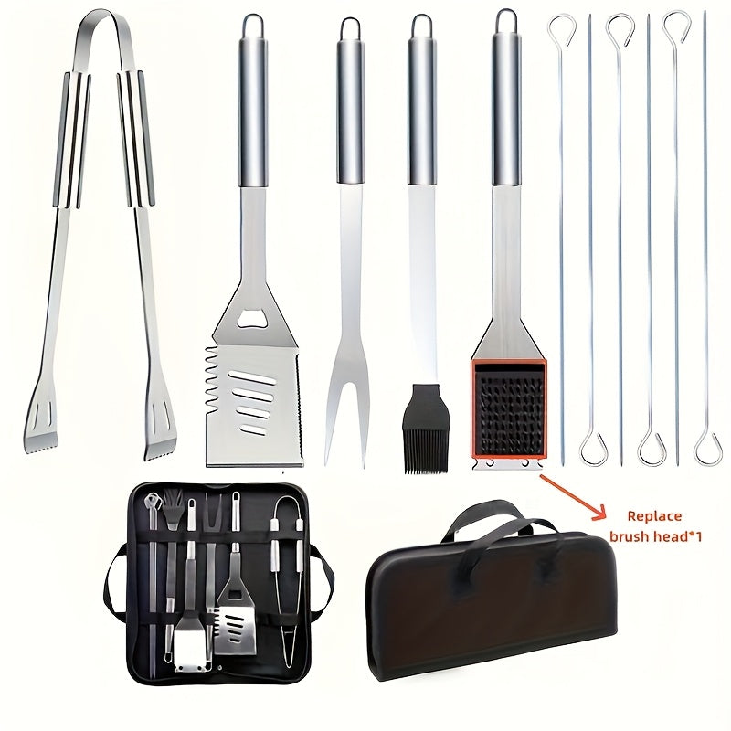 BBQ Tools & Grill Accessorie with Stainless Steel, 13pcs-with Portable Bag