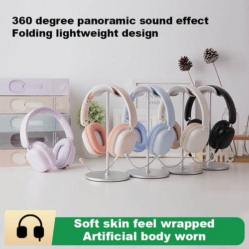 Foldable Over-Ear Headphones with Detachable Microphone - product view 1