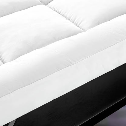 Hotel Quality 10cm Thickness Mattress Topper and Deep Fitted Elastic Corners – Luxury Mattress Topper for All Season and all size available Single, Double, Small Double, King and Super King. 4 Pack Pillow Protector Available for Matching Set