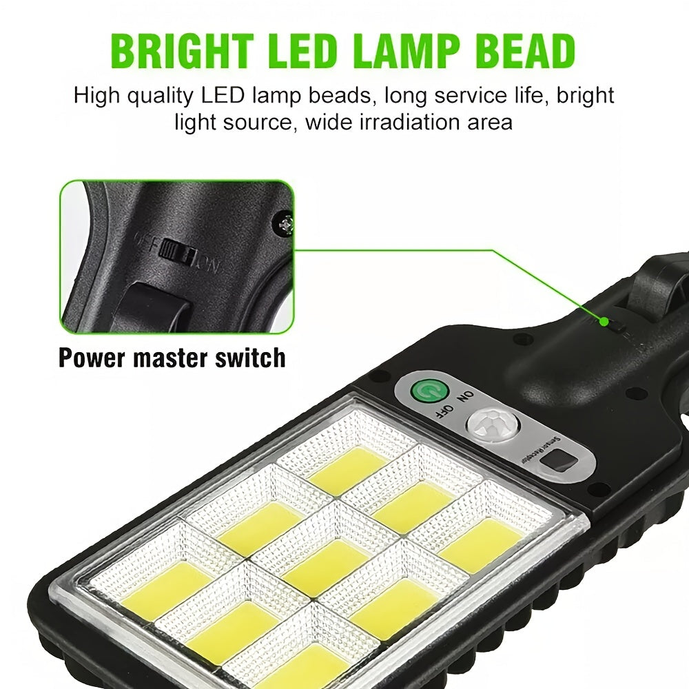 LECLSTAR Solar Street Lights, 1/2/4/6-Pack Solar Motion Sensor Lights, Solar Motion Sensor Wall Lights, 108 COB LEDs, IP65, 3 Lighting Modes, Rechargeable Lithium Battery, for Outdoor Garden, Garage, Yard, Backyard, Patio, Porch