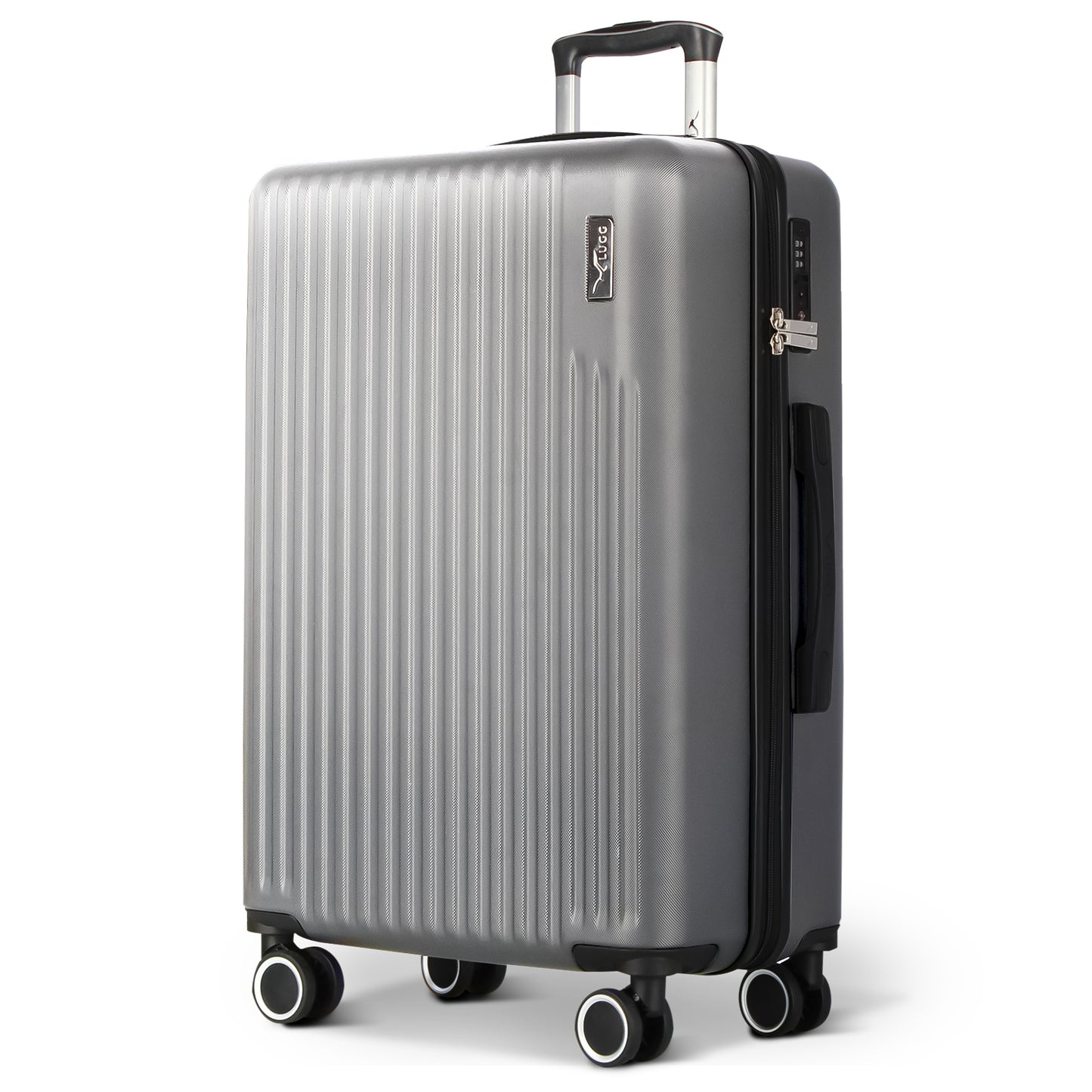 LUGG 76.5 x 50.5 x 30cm Vacay Suitcase ABS Luggage with TSA Indent Lock, Aluminium Trolley Handle, 360° Spinner Wheels, Water-Resistant & Durable Material - Airline Compatible (28inch)