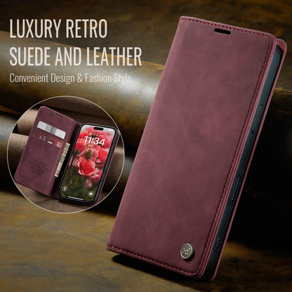 Upgraded Faux Leather Flip Cover Wallet Case For iPhone 16 Plus 16 Pro Max with Card Holder, Magnetic Closure, and Stand Function Phone Case