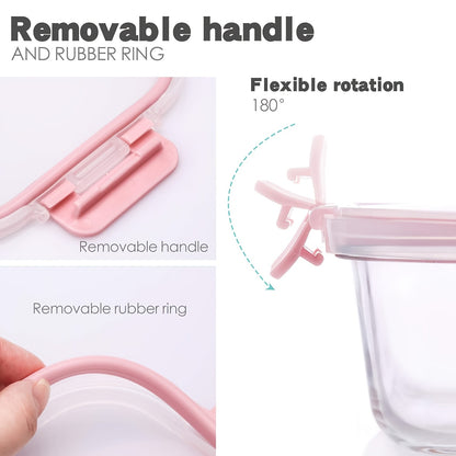 10pcs Glass Food Storage Container with Lid, Meal Preparation Container with Snap Lid, Sealed Lunch Box, High Borosilicate, Suitable for Home And Restaurant Use