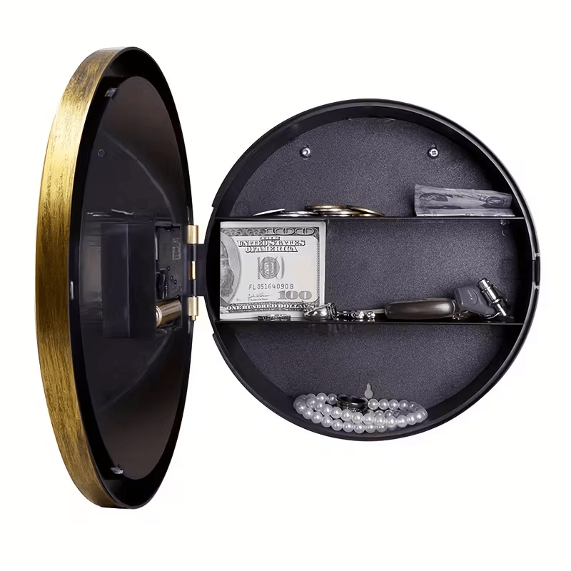 1PC multi-functional clock wall clock with fun thick frame and durable gold/white clock, 25*25*7CM