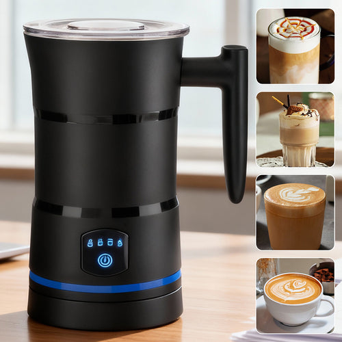 Milk Frother, Milk Frother Electric, 4- in-1 Automatic Milk Frothers, Large Capacity Hot & Cold Milk Foamer, Silent Operation Milk Heater and Warmer for Coffee, Latte, Cappuccino, Chocolate