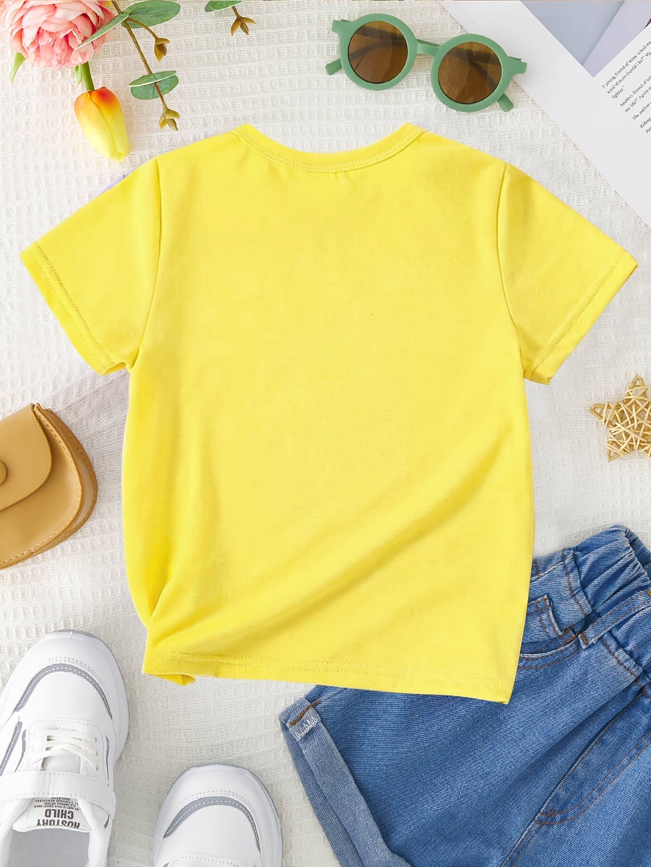 Girl Sunshine MIXED with a LITTLE Hurricane Simple Letter Print Short Sleeve Casual Versatile T-shirt