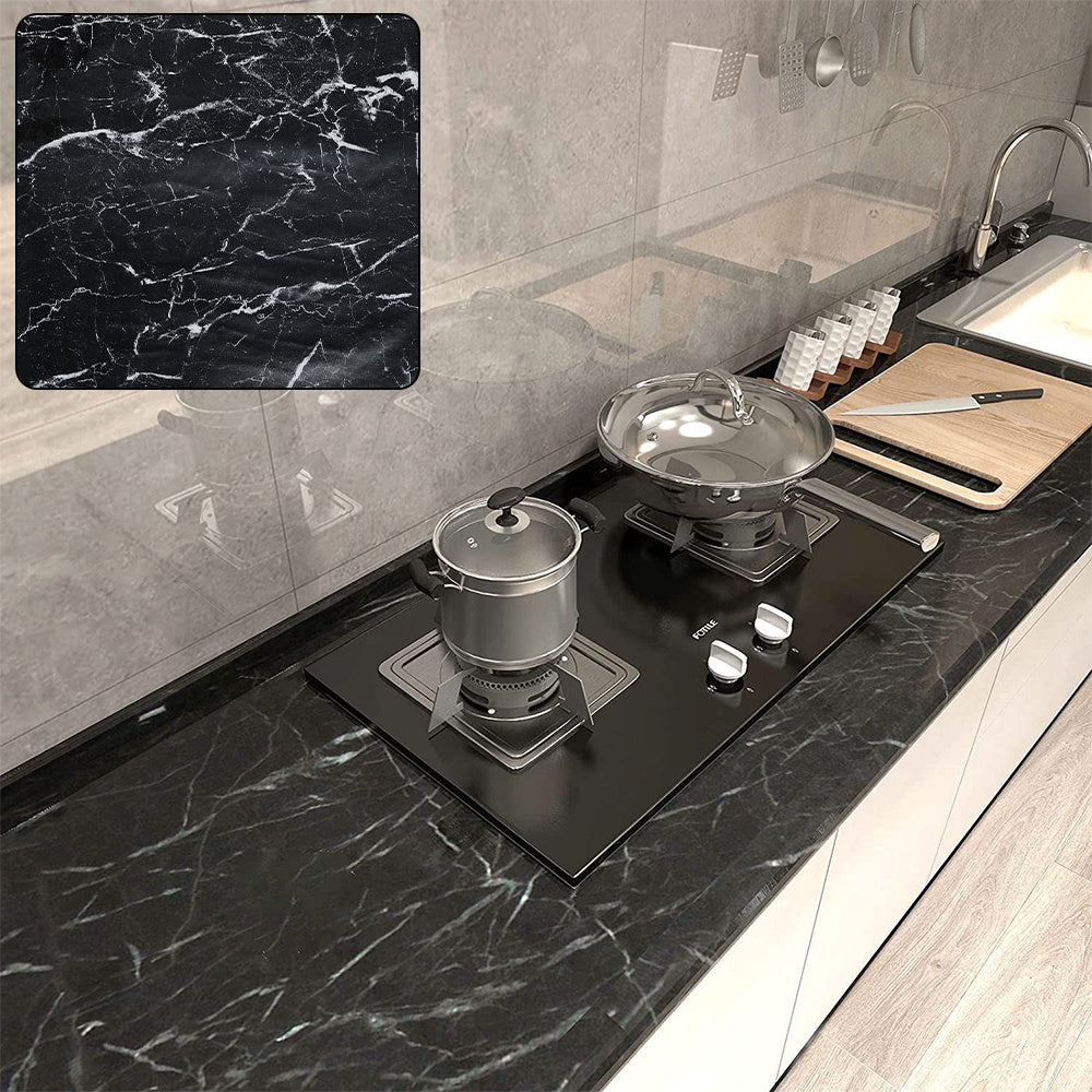 60cmX10m Self Adhesive Kitchen Worktop Covering Vinyl Wrap Cupboard Door Marble Stickers
