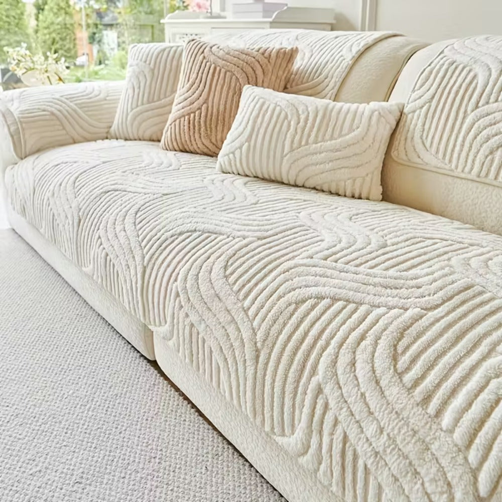 Plush Anti-Slip Sofa Cover in Six Colours