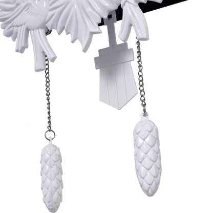 Cuckoo Clock Wall Battery Operated Pendulum – Vintage Chiming Bird Flapping Volume Adjustable – Black Forest Style Wall Clock for Living Room Office Home Décor