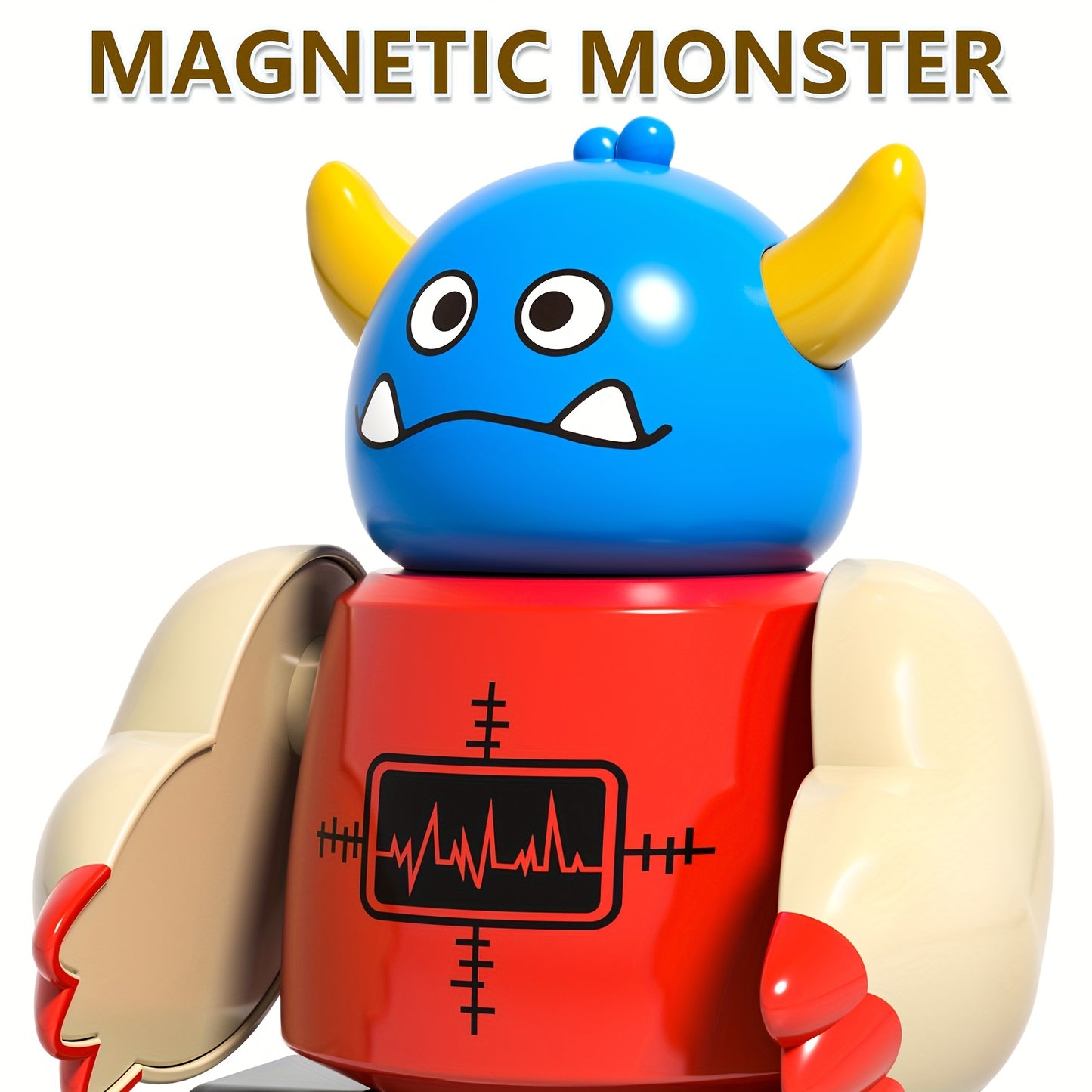 33pcs/ 35pcs Magnetic Monster Robot Construction Set with Storage Box, 35pcs for 5 Monster STEM Play Game, Fun Toy Doll for Children Aged 3 And Up, Birthday And Holiday Presents