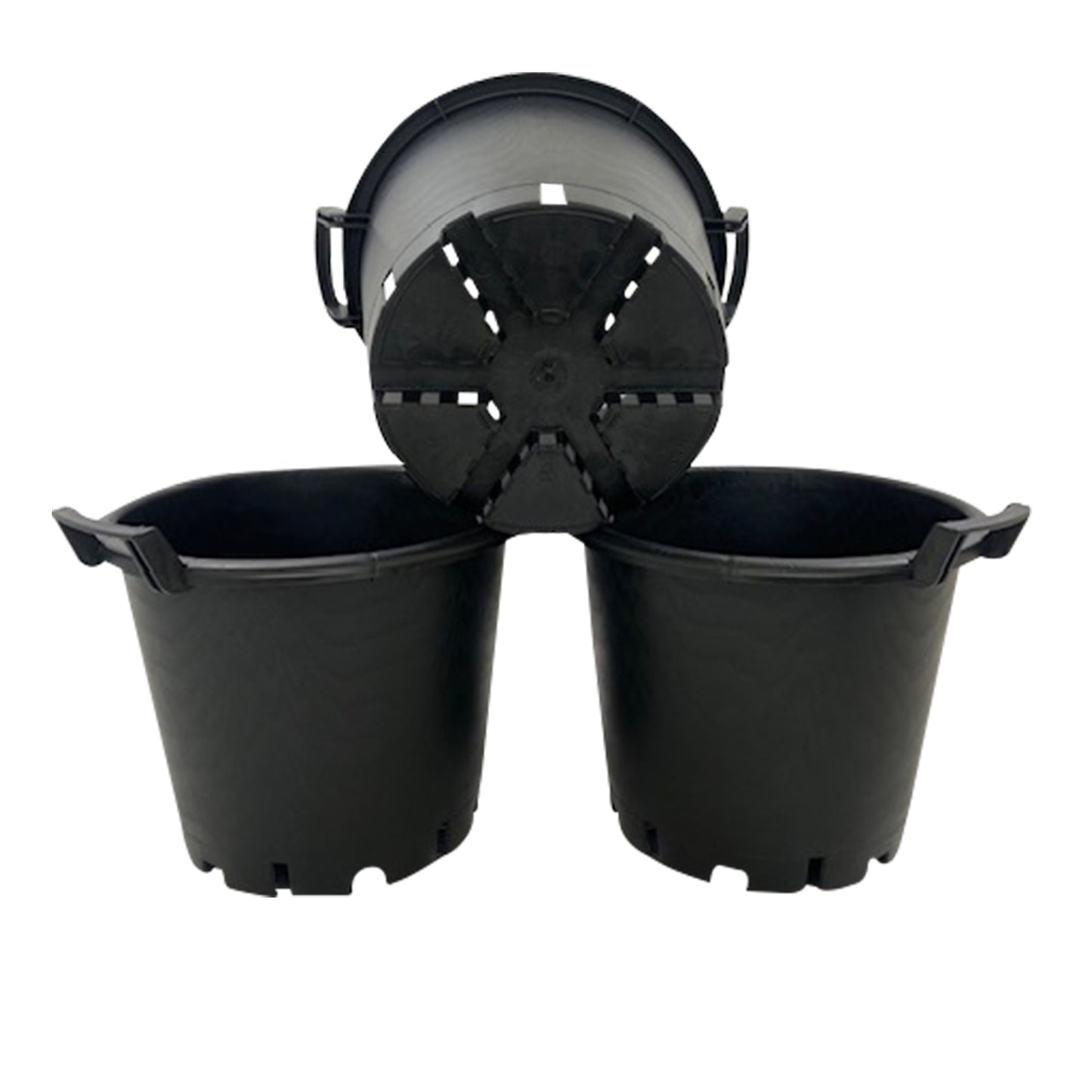 3 x Heavy Duty 30L Plant Pots Potato Containers Buckets (Pack of 3) Plastic Large Outdoor Planter With Handles Vegetables & Trees