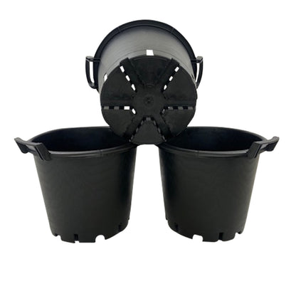 3 x Heavy Duty 30L Plant Pots Potato Containers Buckets (Pack of 3) Plastic Large Outdoor Planter With Handles Vegetables & Trees