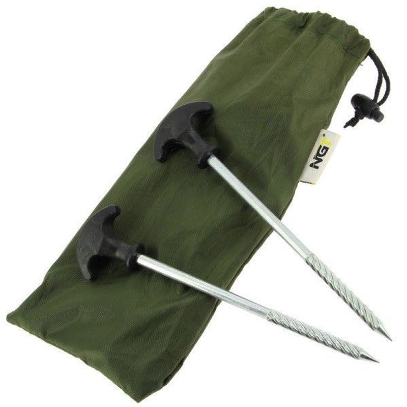 10 x Bivvy Tent Pegs Heavy Duty 20cm 8" For Camping Fishing Umbrella Brolly NGT