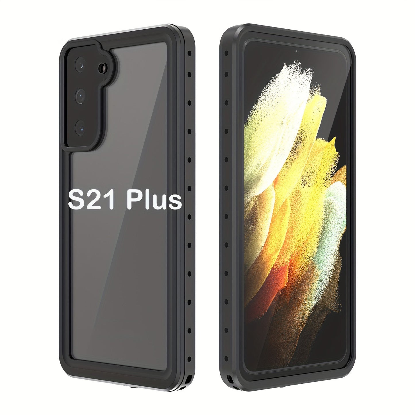 Waterproof Case For Samsung Galaxy S21 FE S21 Plus S21 Ultra 5G Full Body Protection Anti-Drop, Dustproof And Snowproof Built-in Screen Protector Phone Case