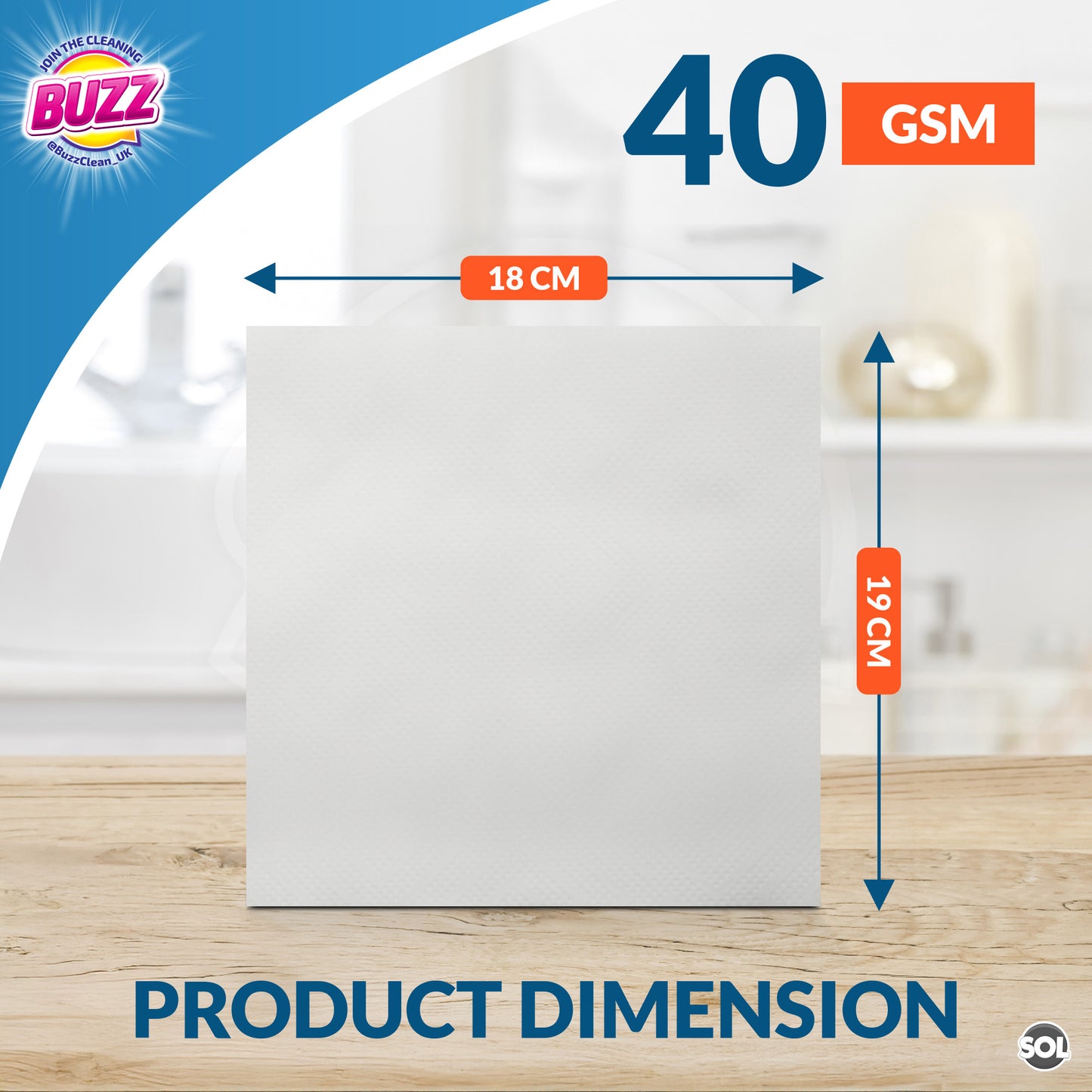 Buzz Glass Cleaning Wipes 600pk | Bulk Streak-Free Window & Mirror Cleaner Wipes | Professional Shine for Home, Car & Screens | Removes Grease & Smudges | Ideal for Holiday Cleaning & Stocking Up
