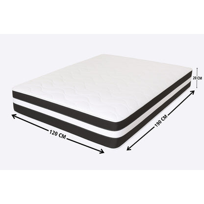 eXtreme comfort 3D Airlfow 8" Deep Micro Quilted Black and White Hybrid Mattress