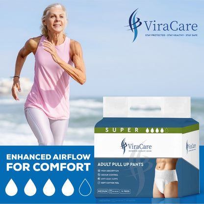Adult Nappies Pull Up Pants 14 Pack Maximum Absorbency Overnight Protection Incontinence Pants for Men and Women