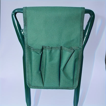 2pcs Durable Oxford Cloth Garden Kneeler Storage Bag, Square, Washable, with 3 Pockets, for Lawn Planting and Gardening Tool Storage