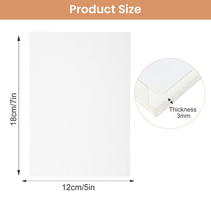 Canvas Boards 15 Pack 12x18cm Blank White Panels for Acrylic Oil Watercolour Painting Art Supplies for Artists Students Home Decoration