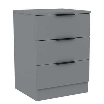 Modern 3 Drawer Bedside Table Chest of Drawers Dresser Nightstand Space Saving Storage Organizer Bedroom Furniture
