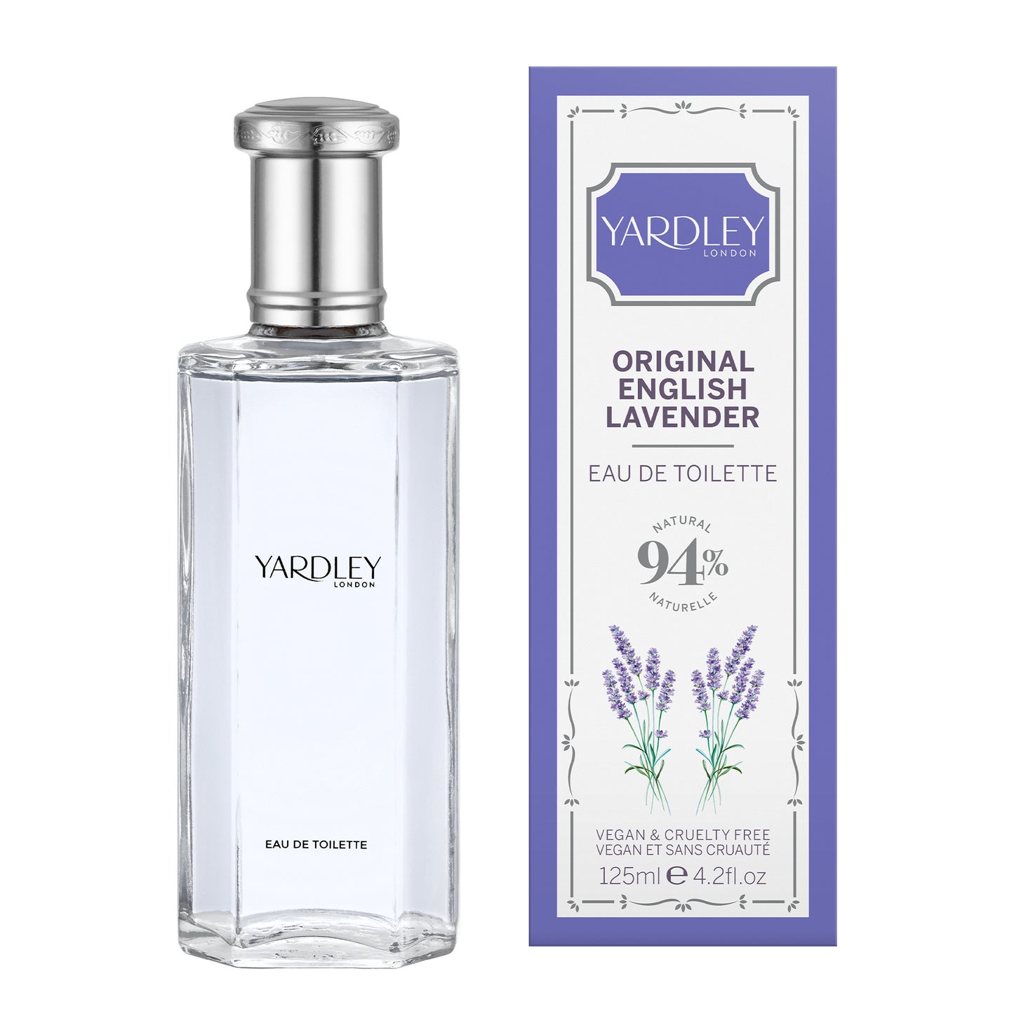 Yardley London Original English Lavender Eau de Toilette, Floral Womens Perfume with Notes of Neroli and Sage, Floral Lavender Perfume for Women 125ml