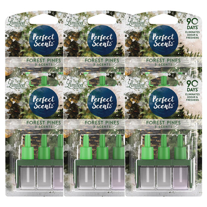 Perfect Scents Forest Pine Air Freshener Refill 6 Pack – 20ml Plug-In Refills Compatible with 3Volution Devices, Long Lasting Home Fragrance & Odour Eliminator