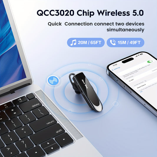 Single-ear Wireless Earphones, New BeeB41 Basic Wireless Hands-free Earphones, In-ear Wireless Earphones, Audio Earphones, Telephone Wireless Earphones With Microphone, Suitable For Both Ears, Long-range, Wireless Dual-device Connectivity