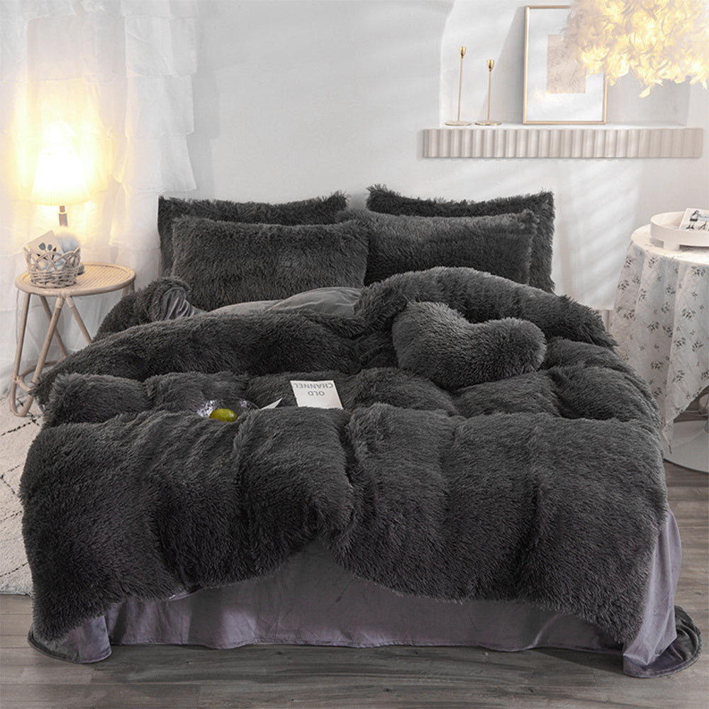 Plush Fleece Duvet Cover Set – Single to Super King
