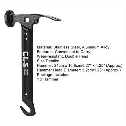 Hammer for Securing Tent Pegs, Designed for Outdoor Use with a Non-Slip Grip