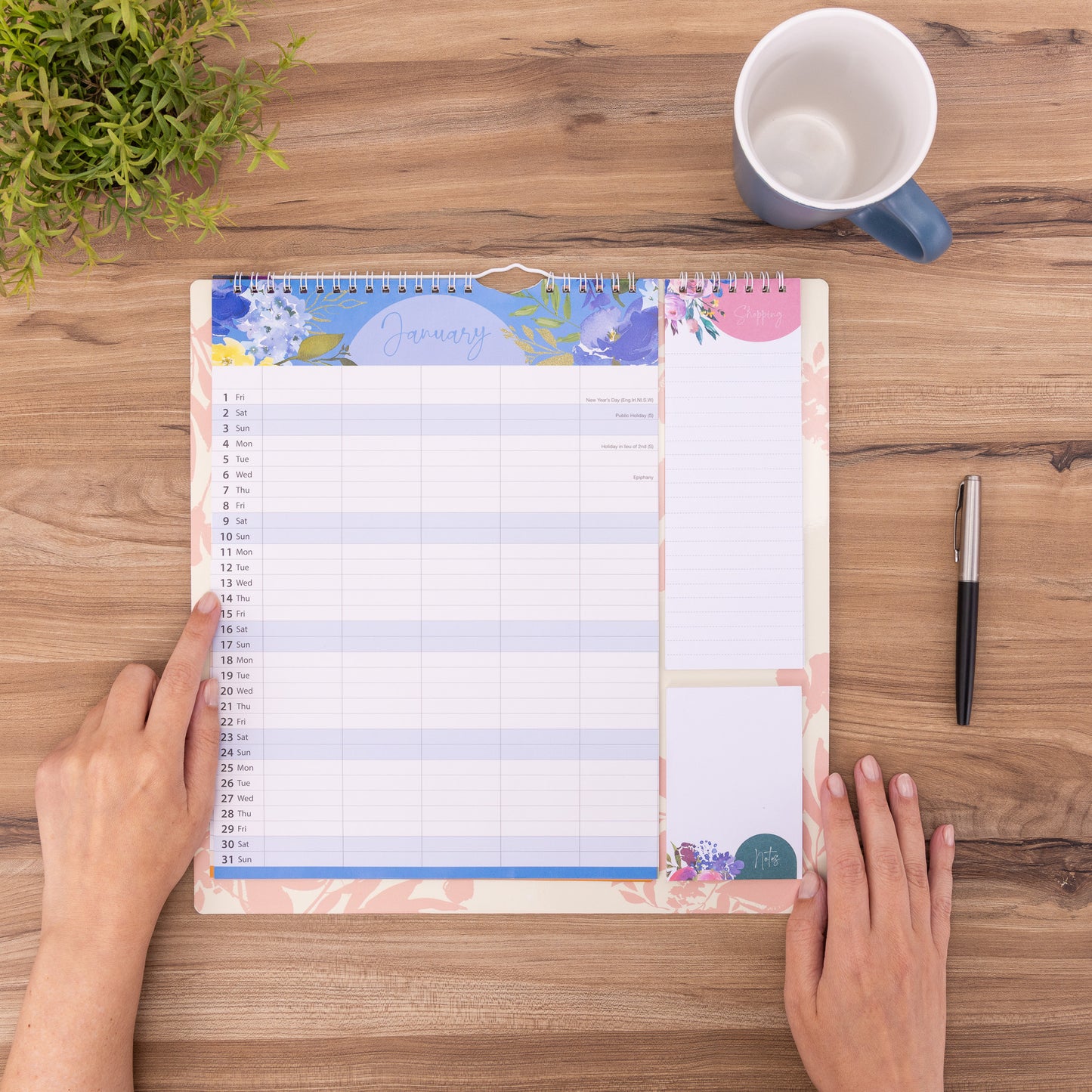 Evelay 2027 Family Planner Calendar – 5 Column Wall Organiser with Shopping List & Notepad | Large Month-to-View Schedule for Busy Homes, Kitchens & Offices
