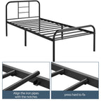 Bed Frame with 3ft, 136kg, Metal, Single Metal 3ft High Curved Headboard - product gallery image 10