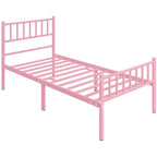 Bed Frame with Easy Assembly, 32cm, 204kg, Metal, Slatted Headboard Metal Single Double - product gallery image 2