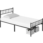 Bed Frame with Easy Assembly, 32cm, 204kg, Metal, Slatted Headboard Metal Single Double - product gallery image 8