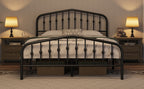 Bed Frame with Metal Crown-Inspired Arched Headboard - product gallery image 10