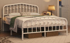 Bed Frame with Metal Crown-Inspired Arched Headboard - product gallery image 12