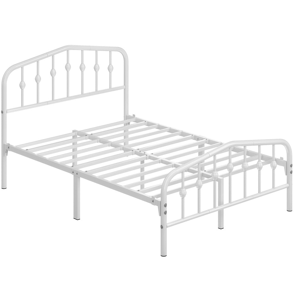 Bed Frame with Metal Crown-Inspired Arched Headboard - product gallery image 7