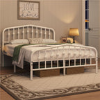 Bed Frame with Metal Crown-Inspired Arched Headboard - product gallery image 8