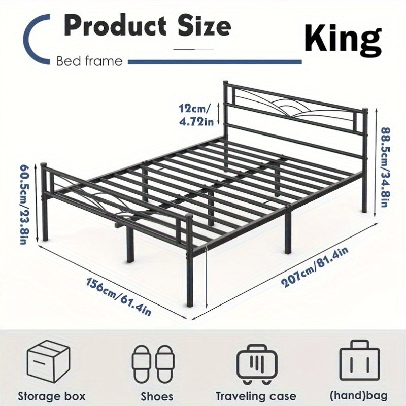 Bed Frame with Non-Slip, Easy Assembly, Metal for bedrooms - product gallery image 4