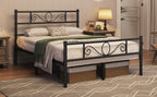 Bed Frame with Non-Slip, Easy Assembly, Metal, Scroll Headboard Metal Under-Bed Storage - product gallery image 12