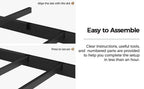 Bed Frame with Non-Slip, Easy Assembly, Metal, Scroll Headboard Metal Under-Bed Storage - product gallery image 14