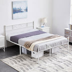 Bed Frame with Non-Slip, Easy Assembly, Metal, Scroll Headboard Metal Under-Bed Storage - product gallery image 8