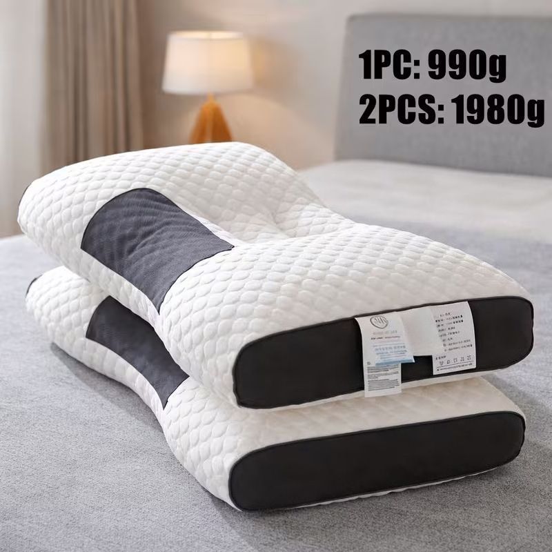 Bed Pillow with 2pcs, 48*74cm, 1/2pcs Soft Hotel Pillows, Low Profile - product gallery image 2