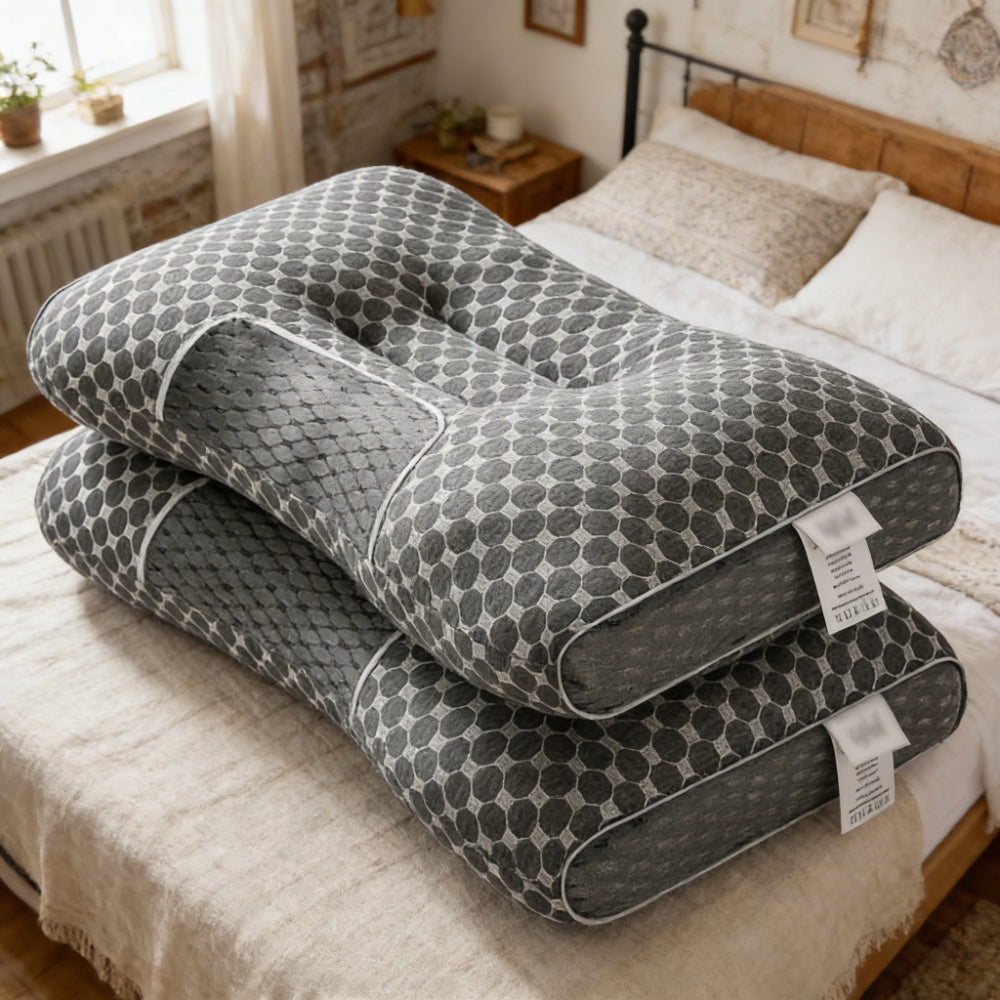 Bed Pillow with 2pcs Neck High Quality Core, Ergonomic - product gallery image 3